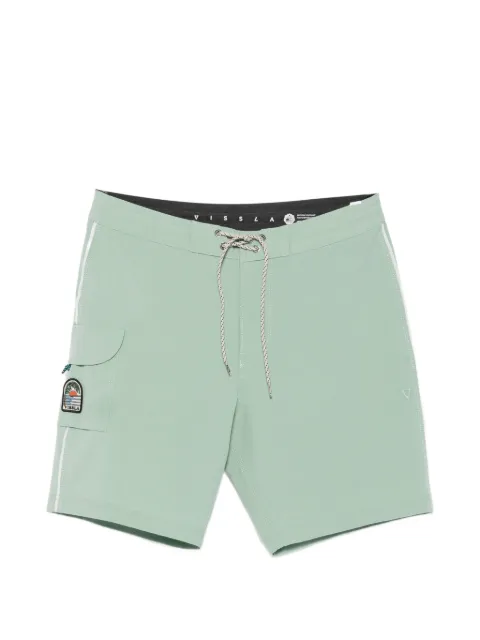 VISSLA Solid Sets patch-detail swim shorts
