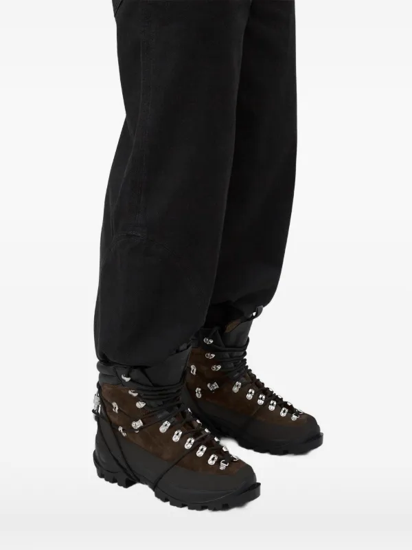 HELIOT EMIL carabiner-detail lace-up Hiking Boots | Brown | FARFETCH