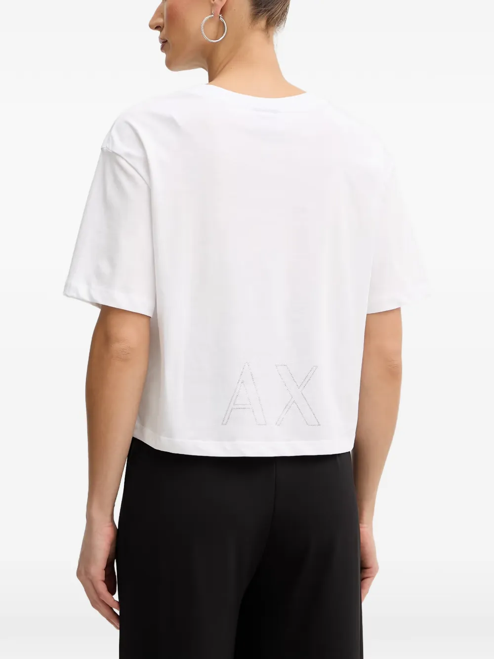 Armani Exchange T-shirt verfraaid met logo Wit