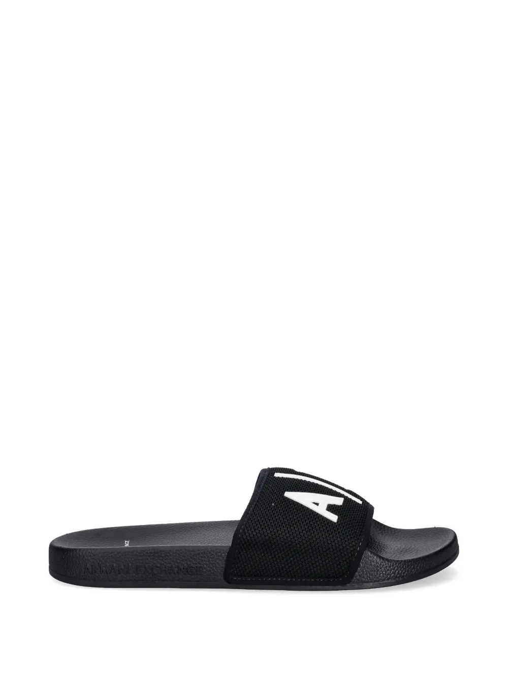 Armani Exchange logo-detail slides - Schwarz
