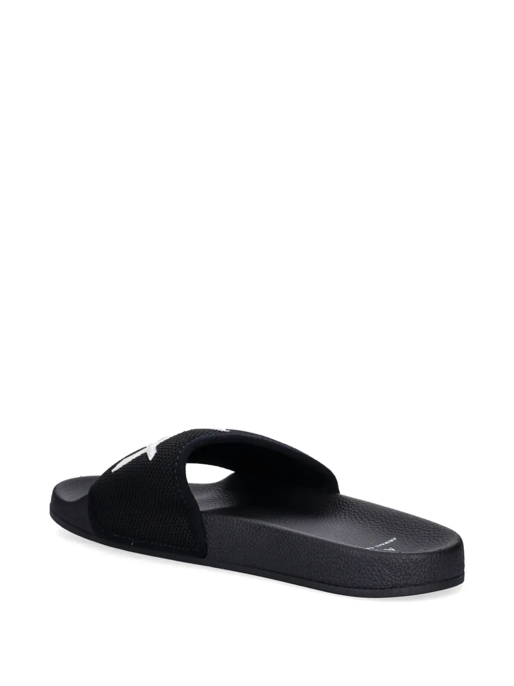 Armani Exchange logo-detail slides Zwart