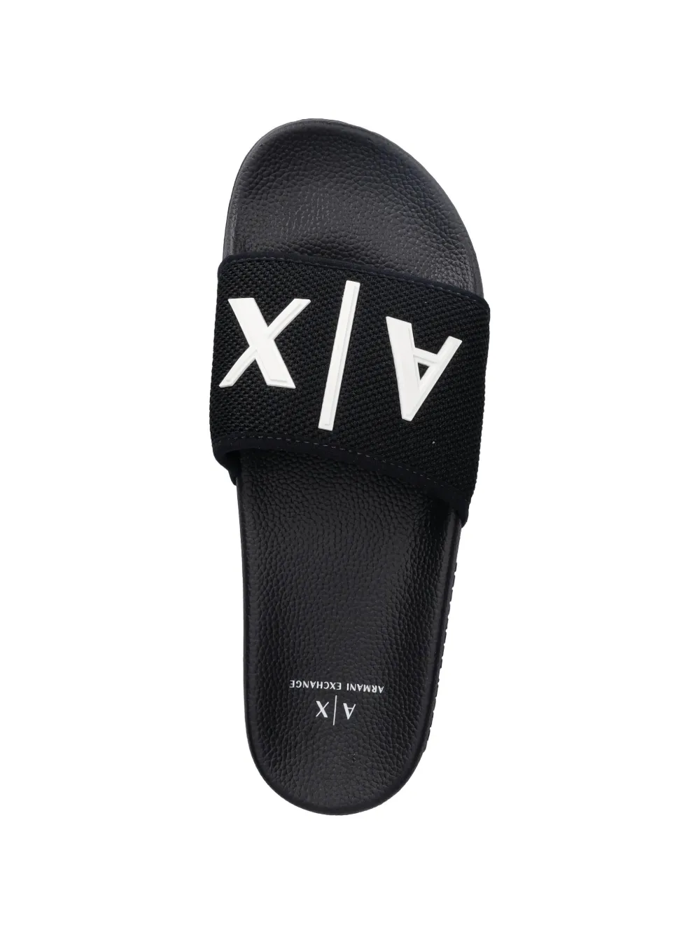 Armani Exchange logo-detail slides Zwart