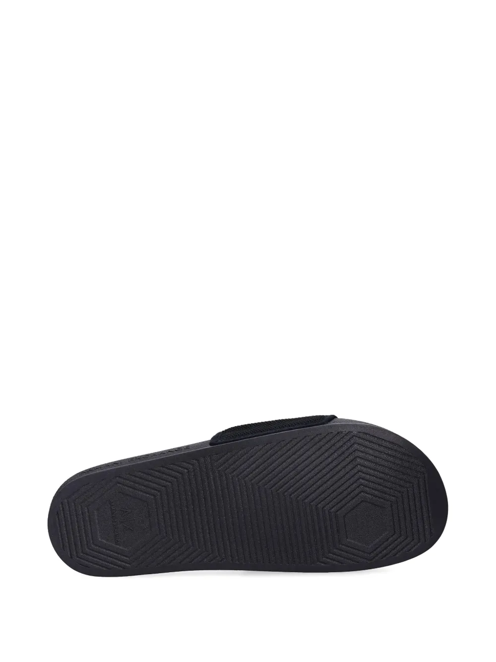 Armani Exchange logo-detail slides Zwart