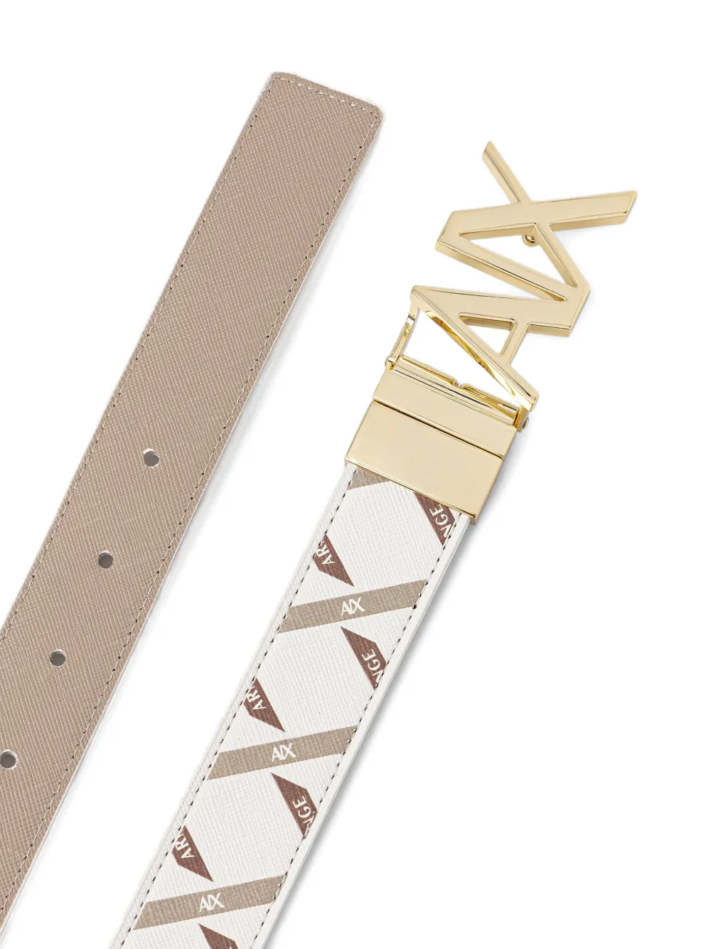 Armani Exchange Omkeerbare riem Beige