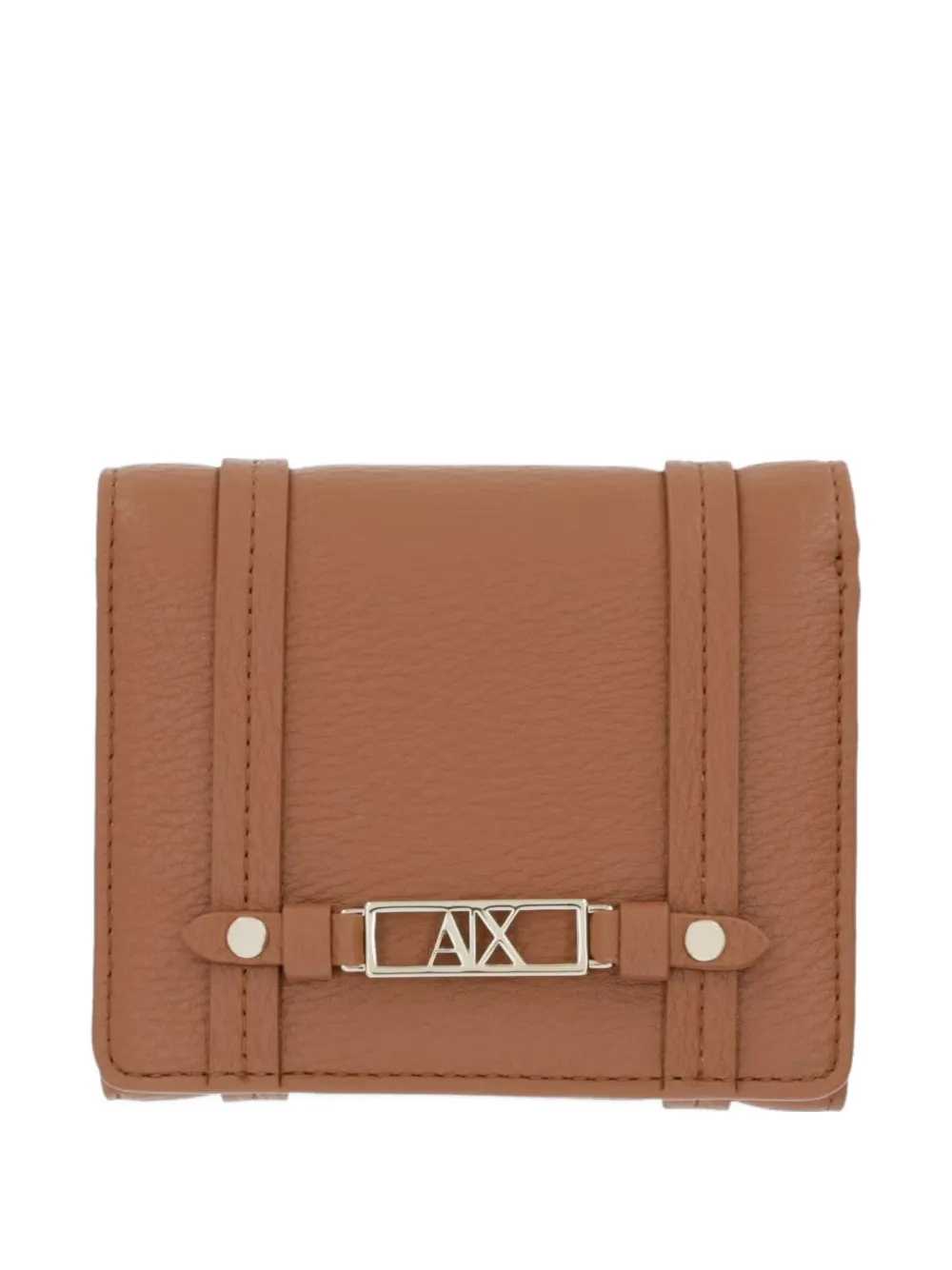 Armani Exchange logo-plaque wallet - Marrone
