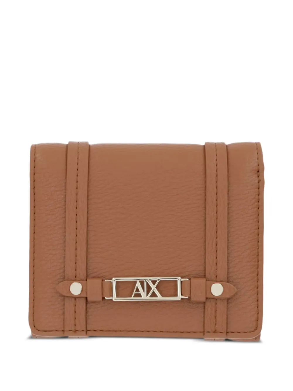 Armani Exchange logo-plaque wallet - Marrone
