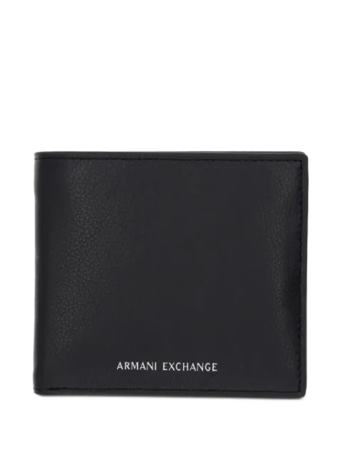 Armani Exchange logo-print bifold wallet