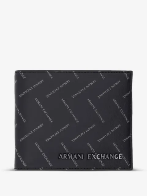 Armani Exchange all-over logo-print wallet