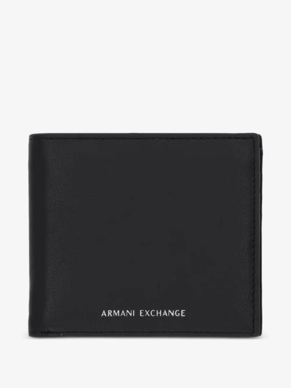 Armani Exchange محفظة ثنائية الطي بطبعة شعار الماركة | أسود | Image 1