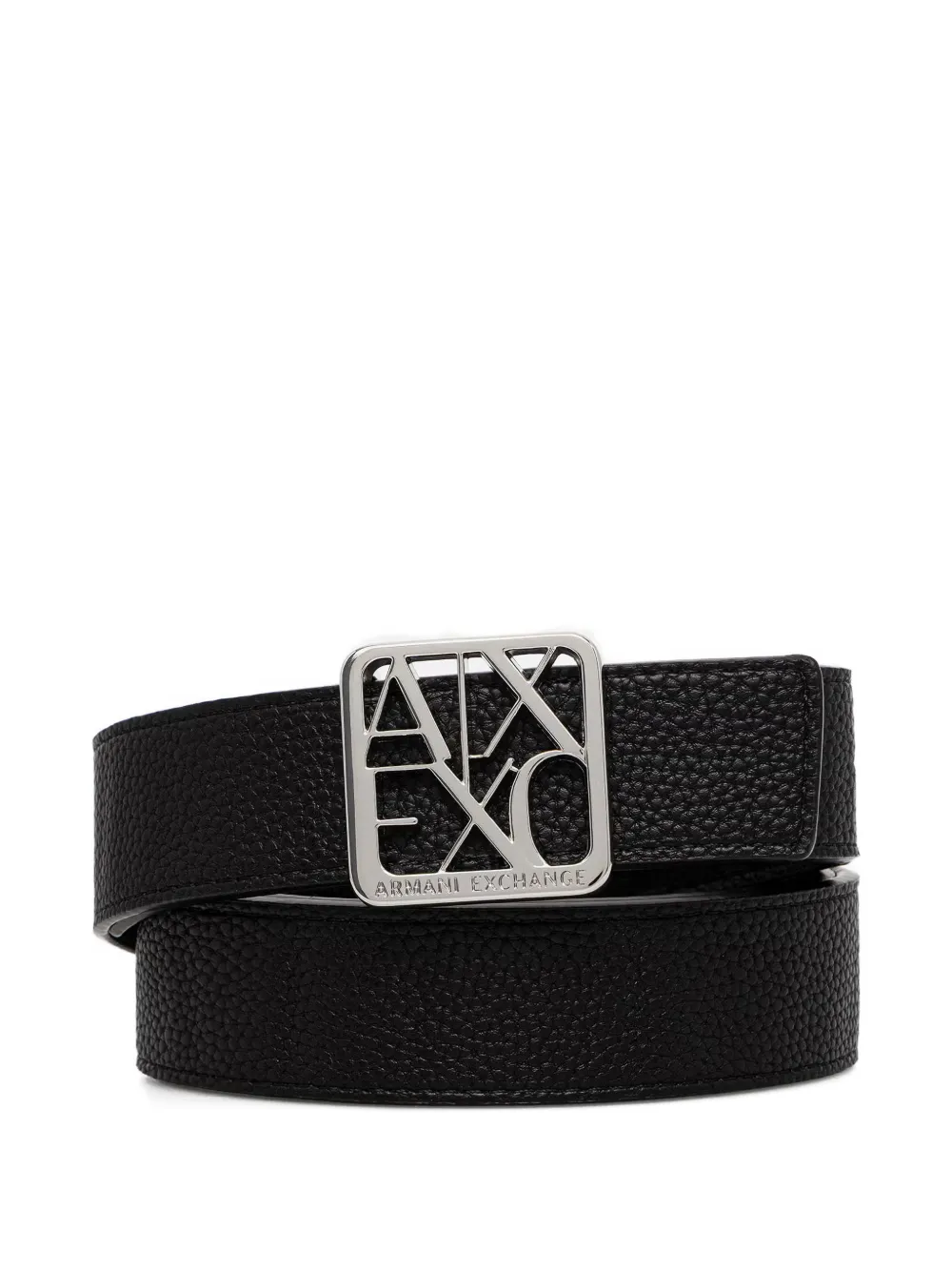 Armani Exchange Cintura con applicazione logo - Nero
