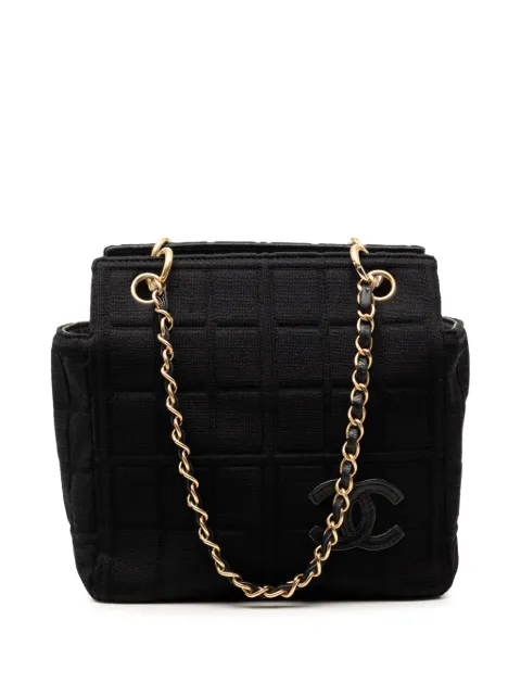 CHANEL Pre-Owned 2000-2002 Jersey CC Chocolate Bar shoulder bag