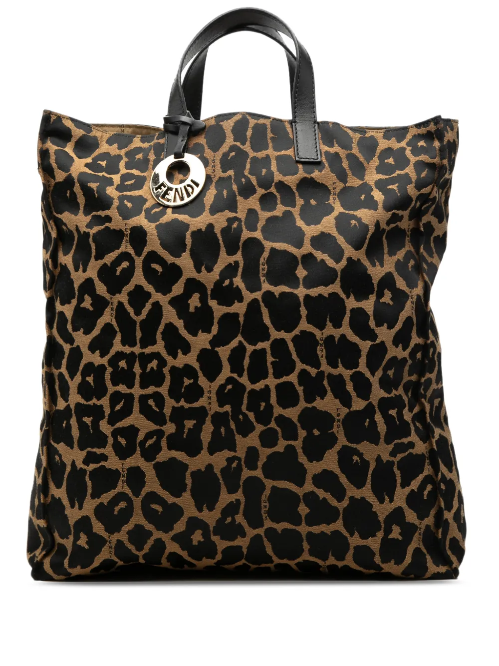 Fendi Pre-Owned Borsa tote in tela con stampa leopardata 2010-2026 - Marrone