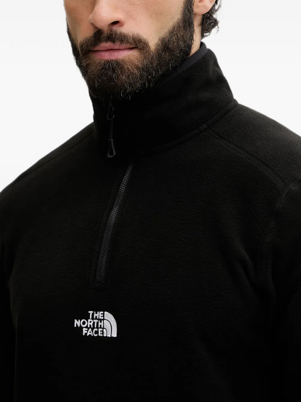 The North Face Glacier fleece trui met rits Zwart