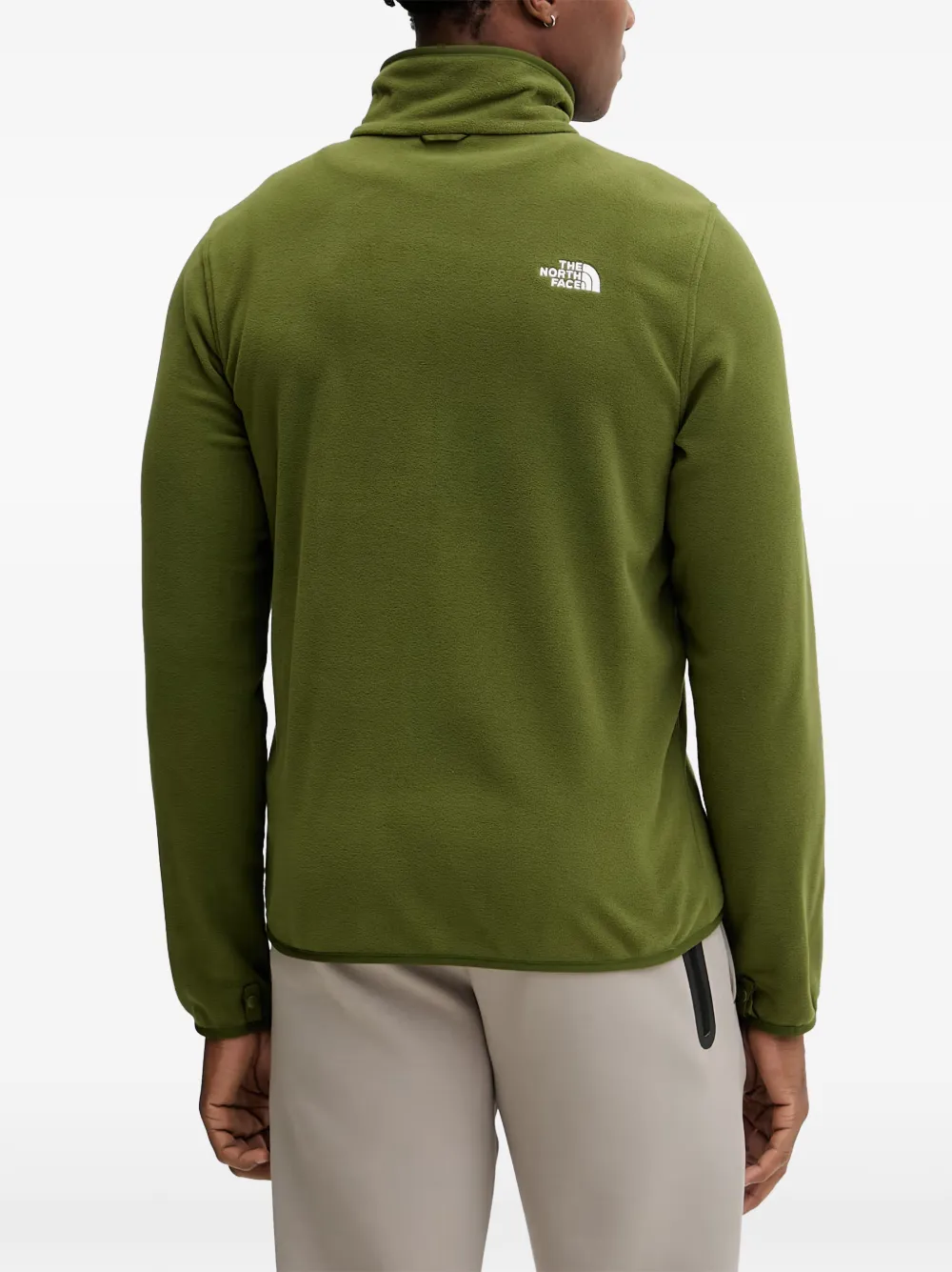 The North Face Trui met logo-print en rits Groen
