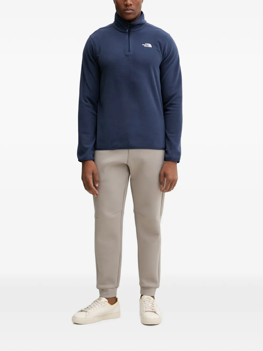 The North Face Fleece trui met kwartrits Blauw