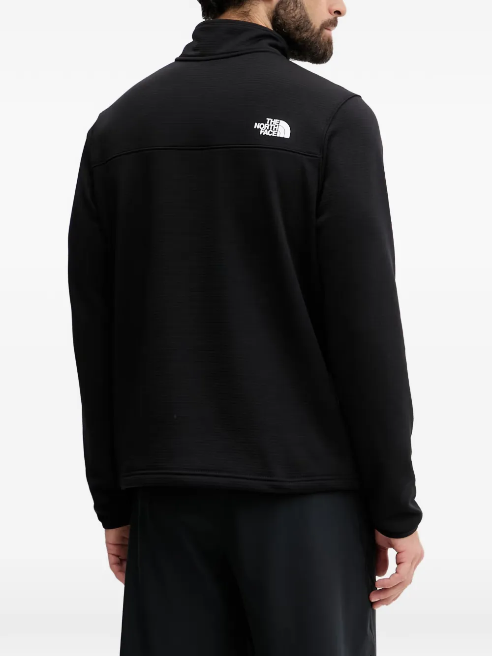 The North Face Cedar Trail Grid fleece sweater met rits Zwart