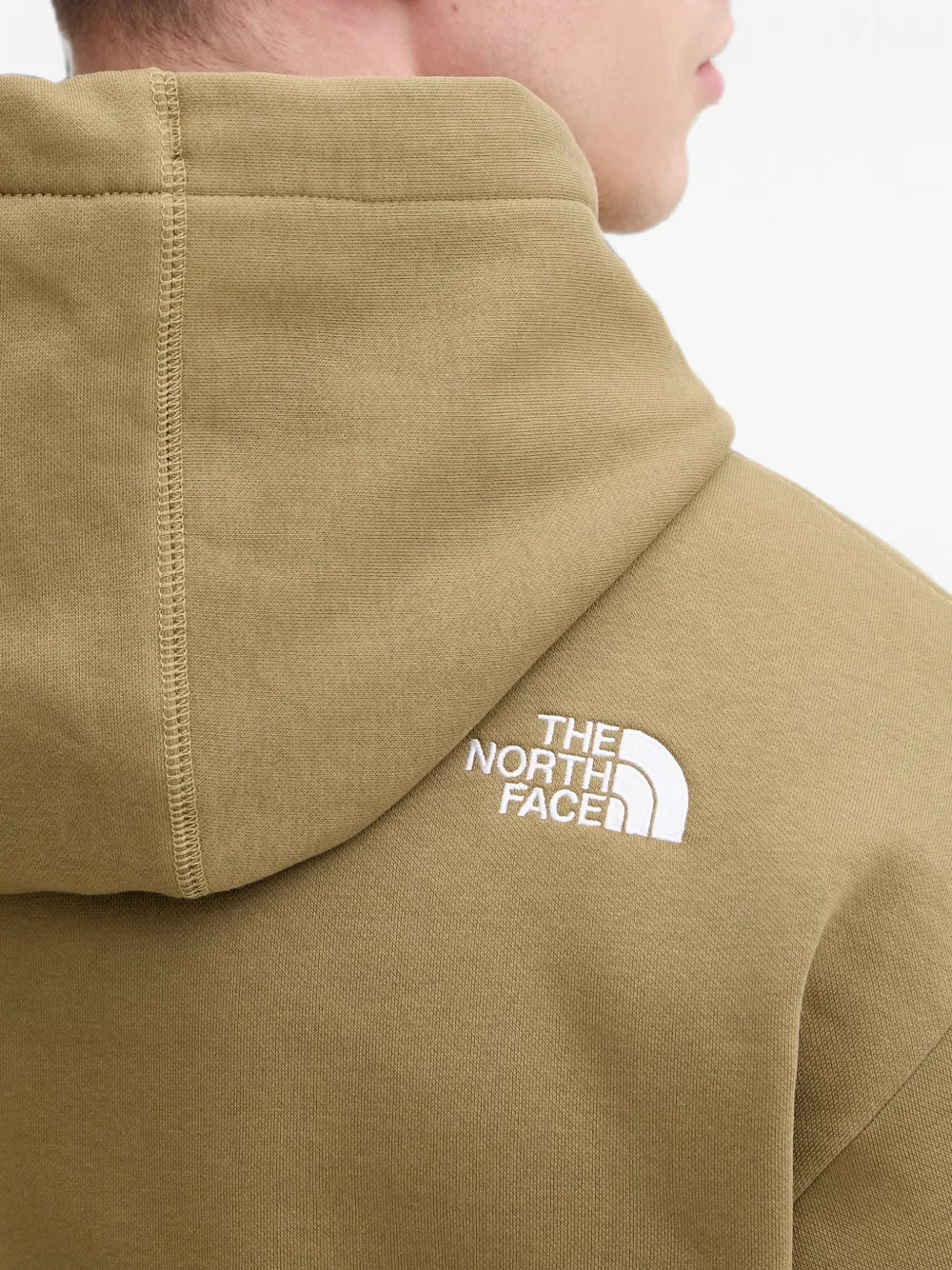 The North Face Hoodie met logoprint en trekkoord Beige