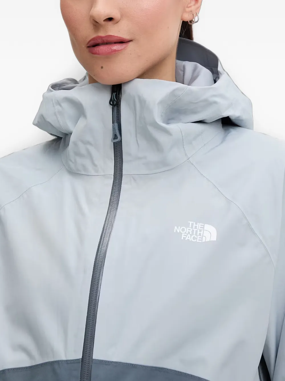 The North Face Diablo Dynamic Zip-In colour-block hooded jacket Blauw