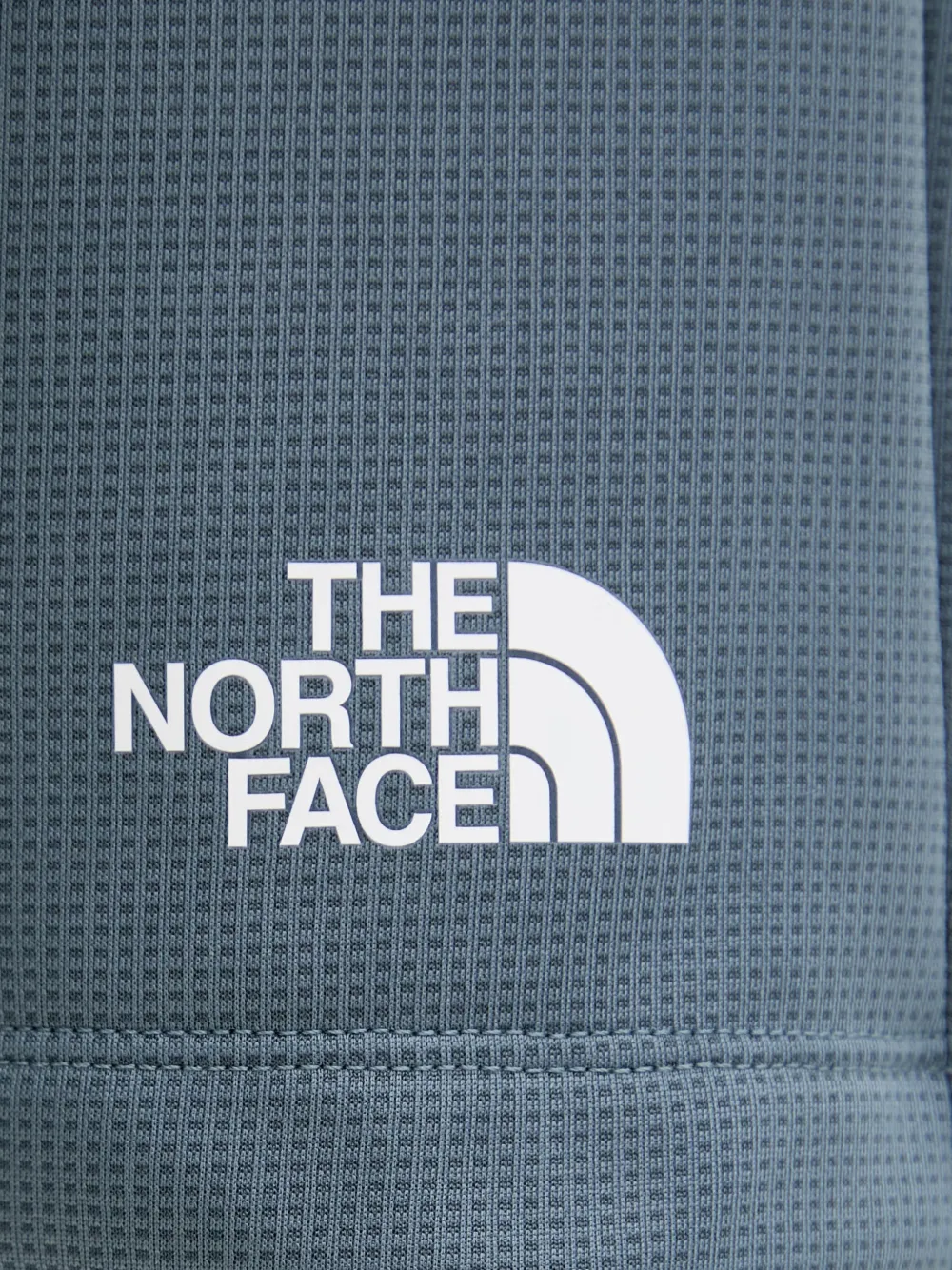 The North Face logo-print waffle-knit shorts Blauw