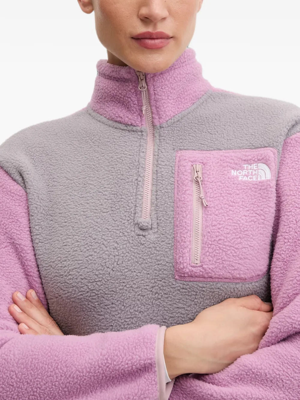 The North Face Yumiori fleece jack met rits Grijs