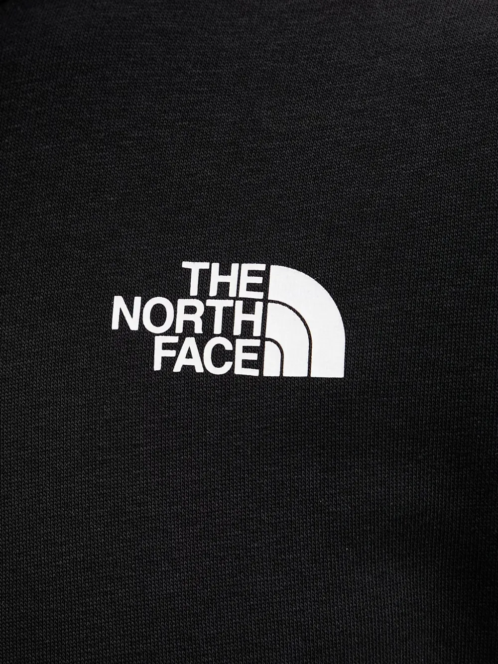 The North Face logo-print pouch-pocket hoodie Zwart