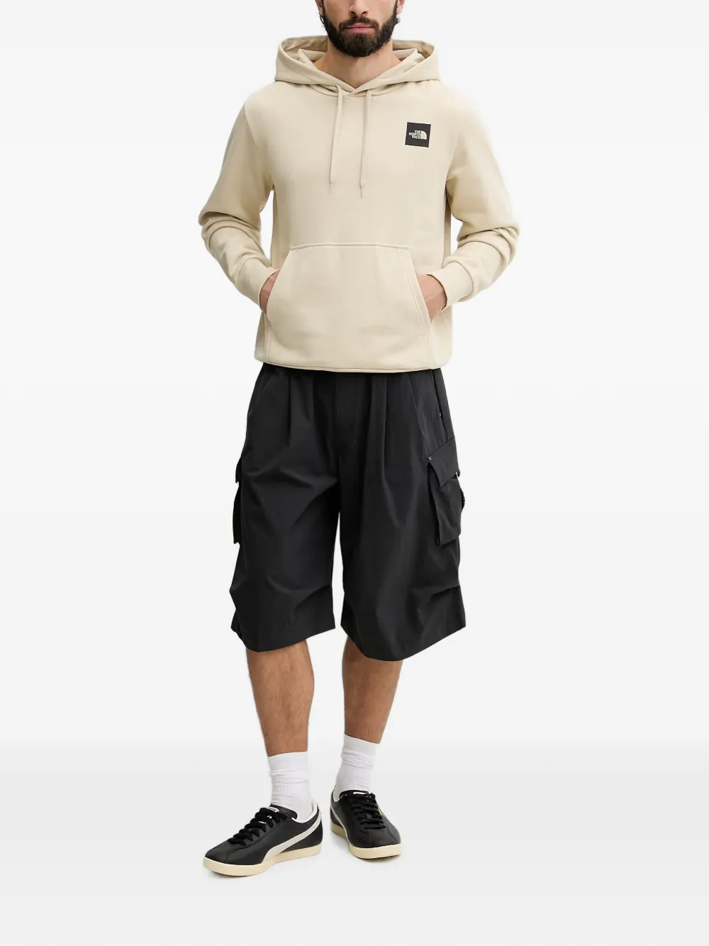 The North Face Hoodie met logopatch Beige