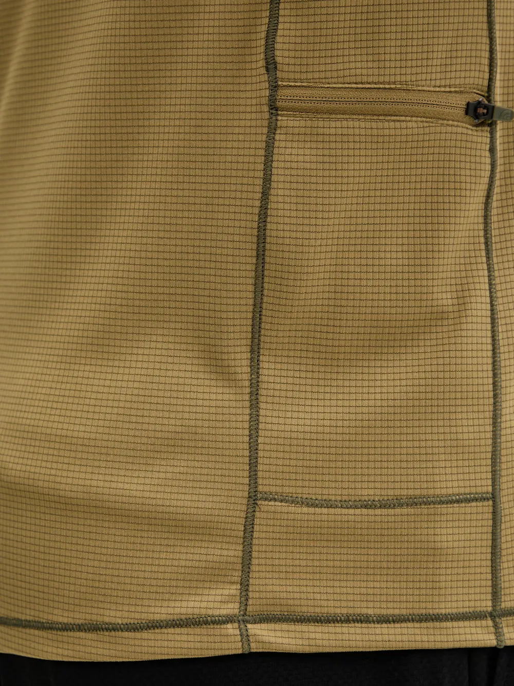 The North Face Sweater met logoprint en kwart rits Groen