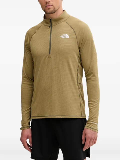 The North Face logo-print quarter-zip T-shirt