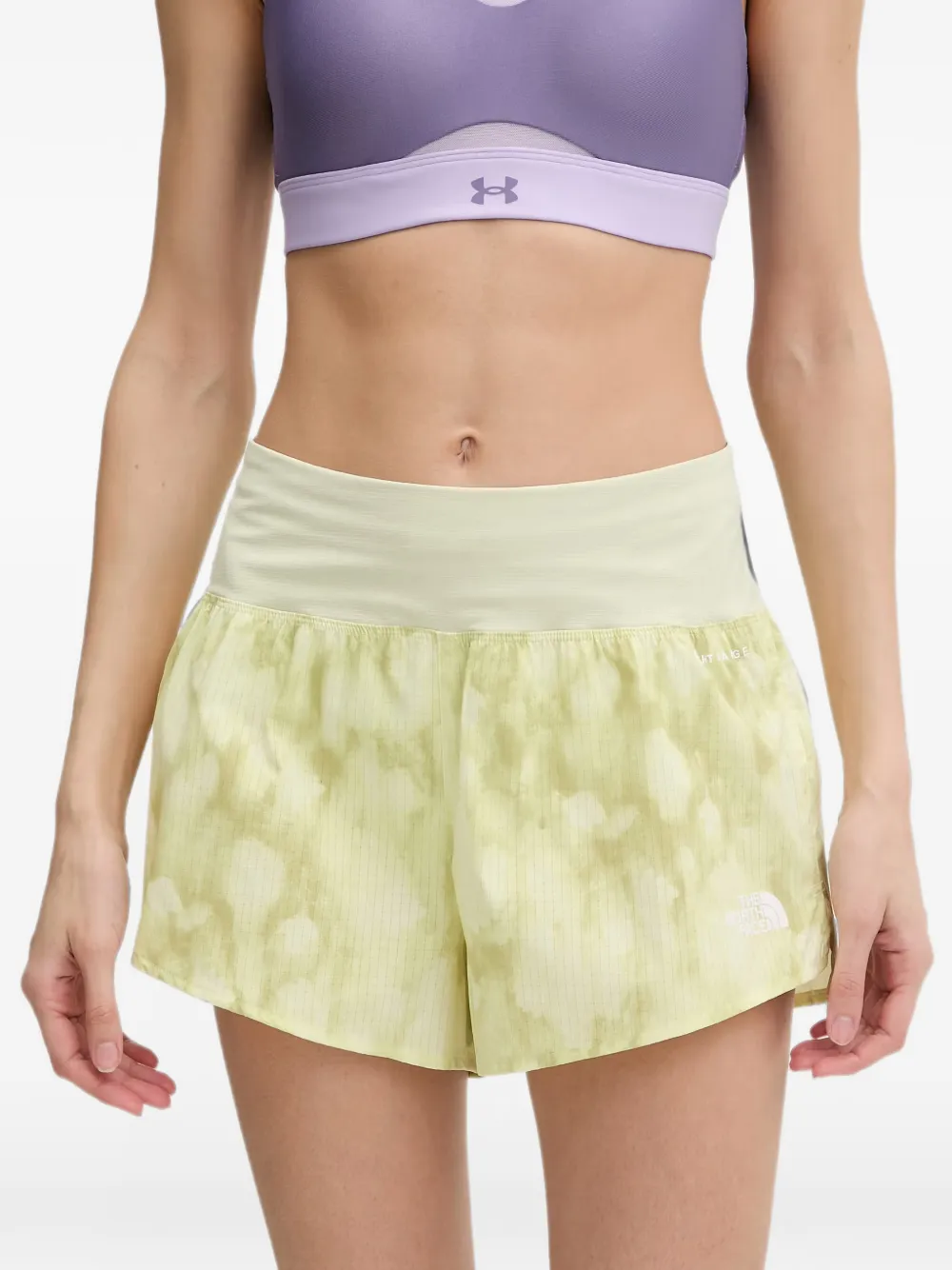 The North Face abstracte print LightRange shorts Groen