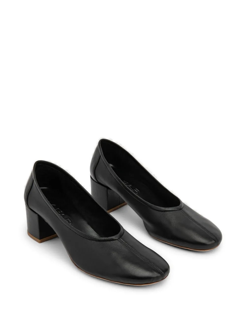 BY FAR Prudence leather pumps Zwart