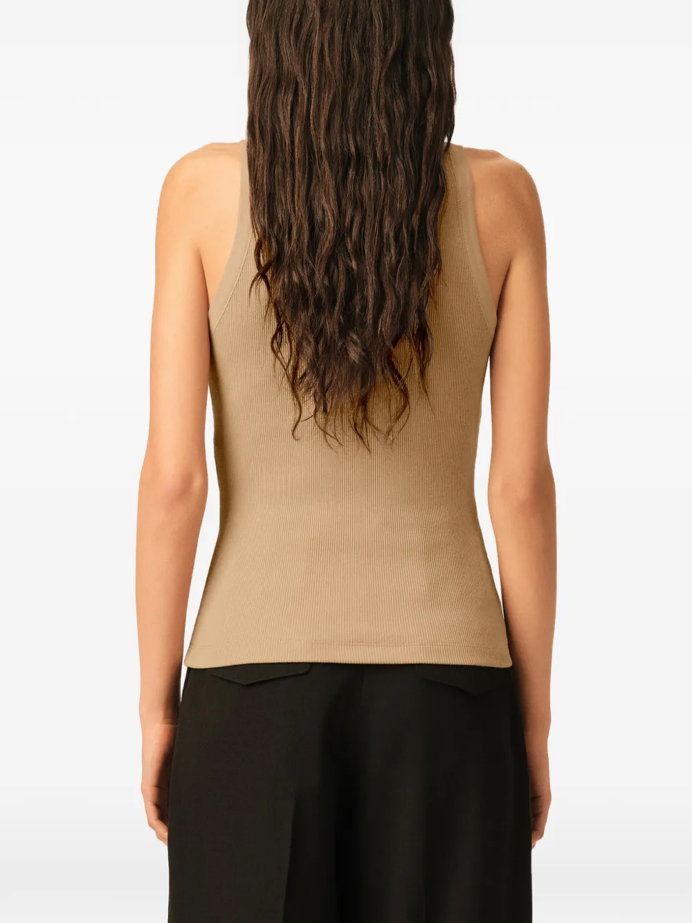 AMI Paris Katoenen tanktop Beige