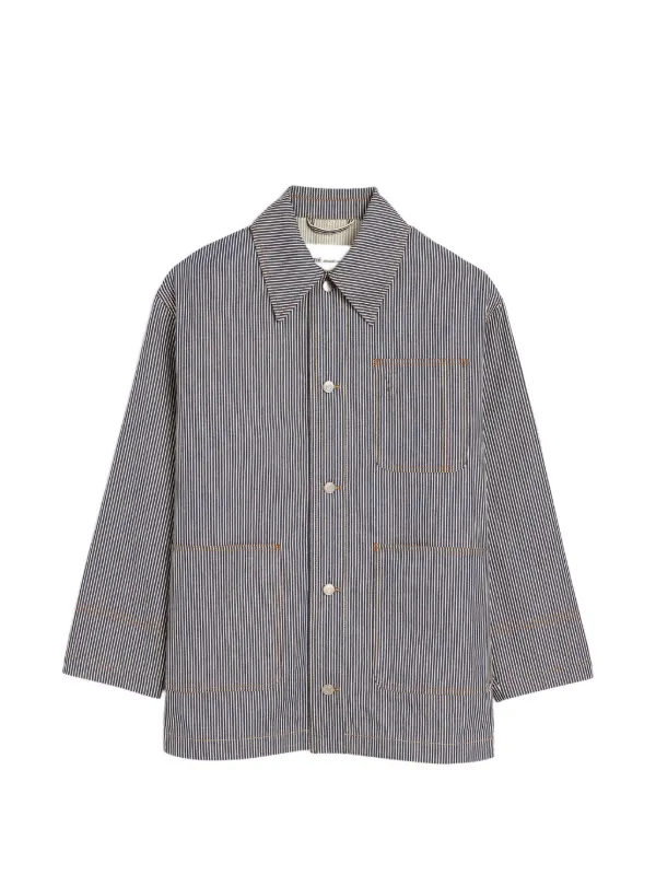 Ami Paris Cotton Worker Jacket in Blue