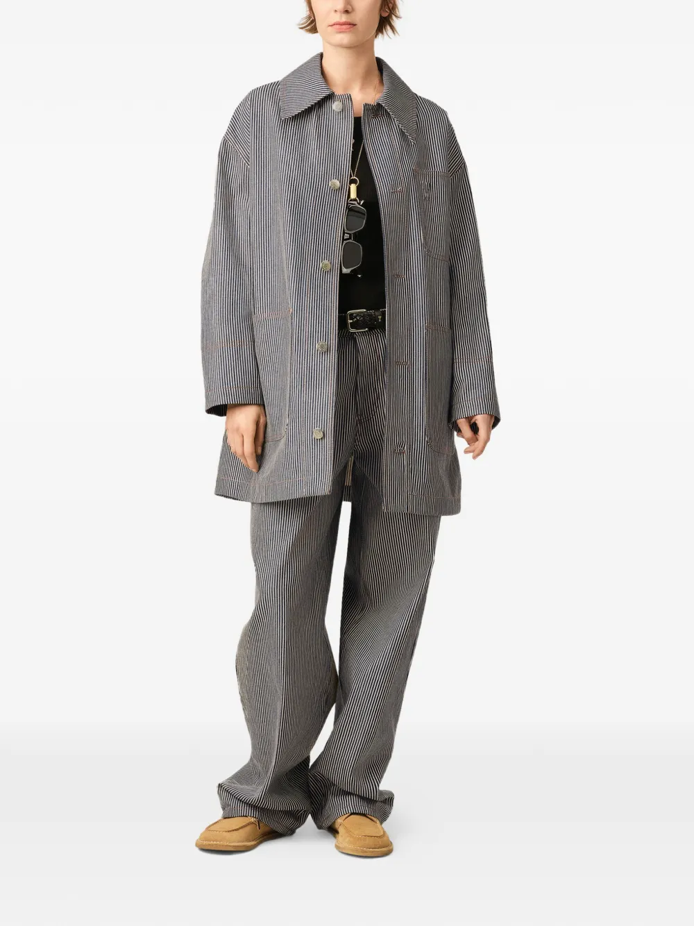 AMI Paris Katoenen jack Blauw