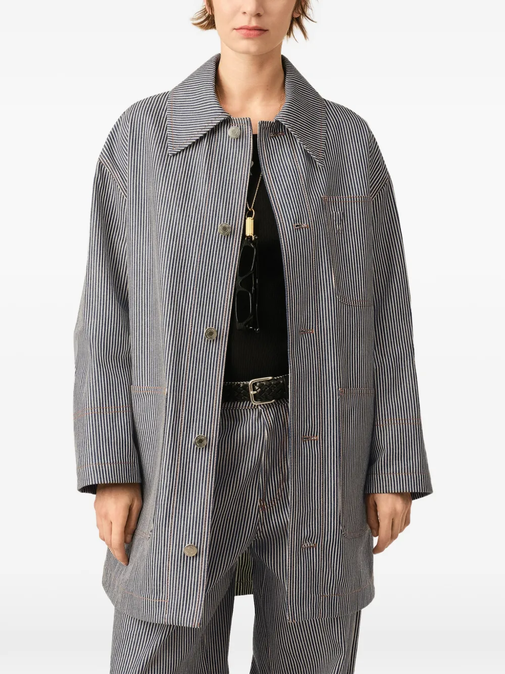 AMI Paris Katoenen jack Blauw
