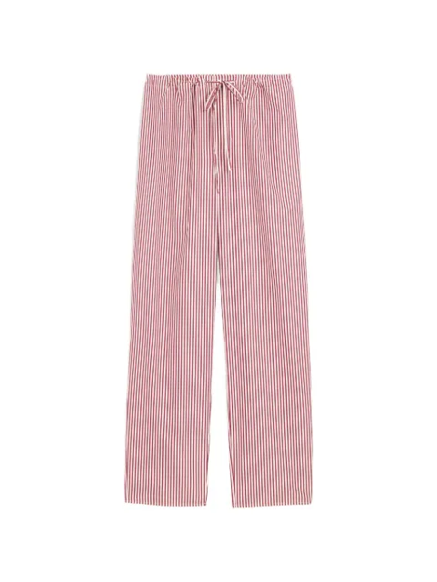 AMI Paris cotton elasticated striped trousers
