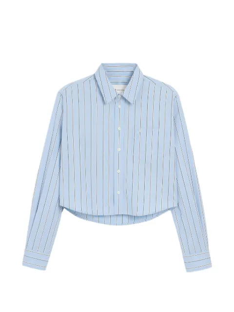 AMI Paris cotton long sleeves cropped shirt