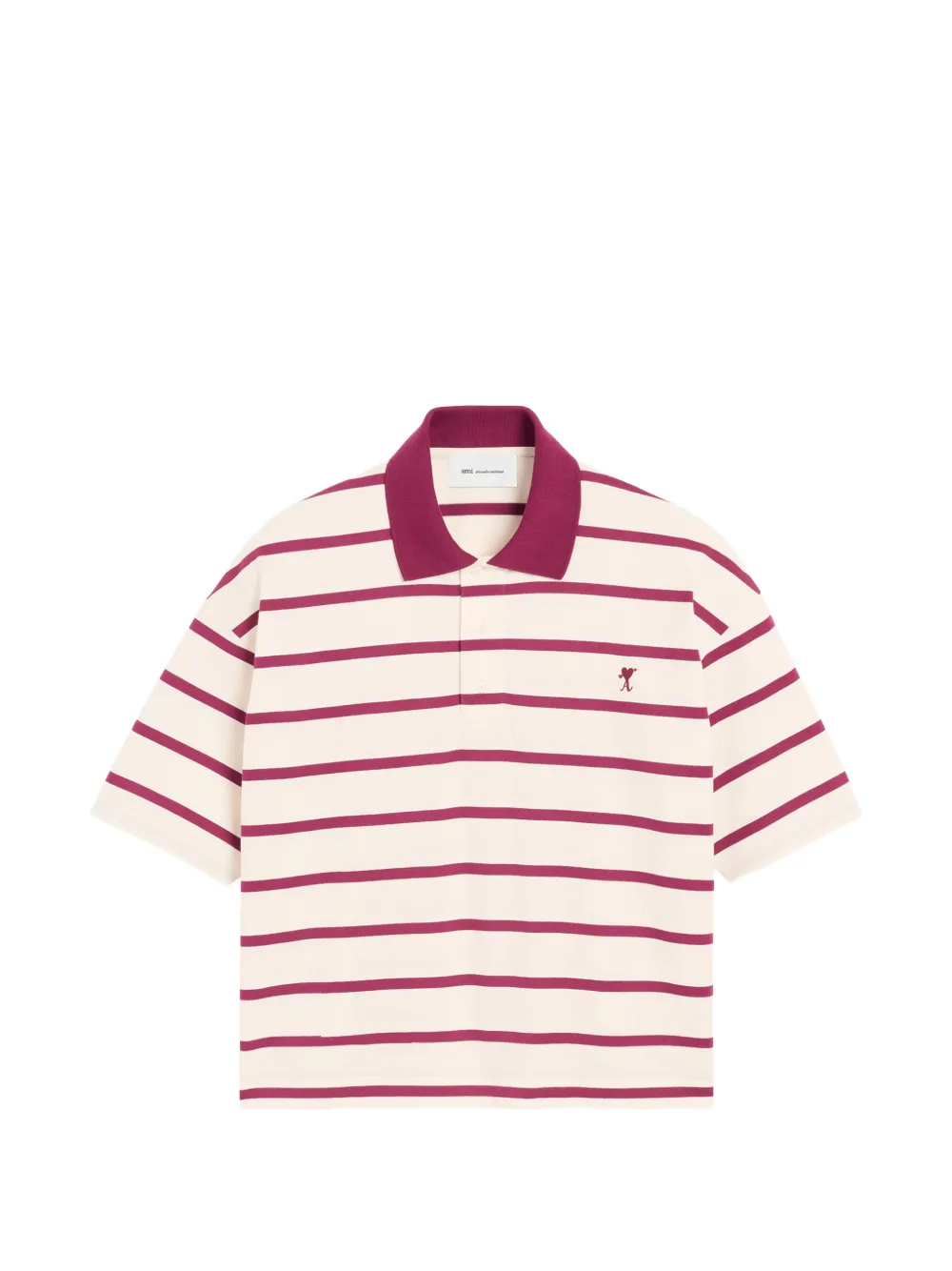 AMI Paris Poloshirt mit Pfeil - Nude