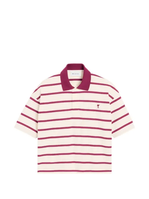 AMI Paris Polo in cotone con ricamo