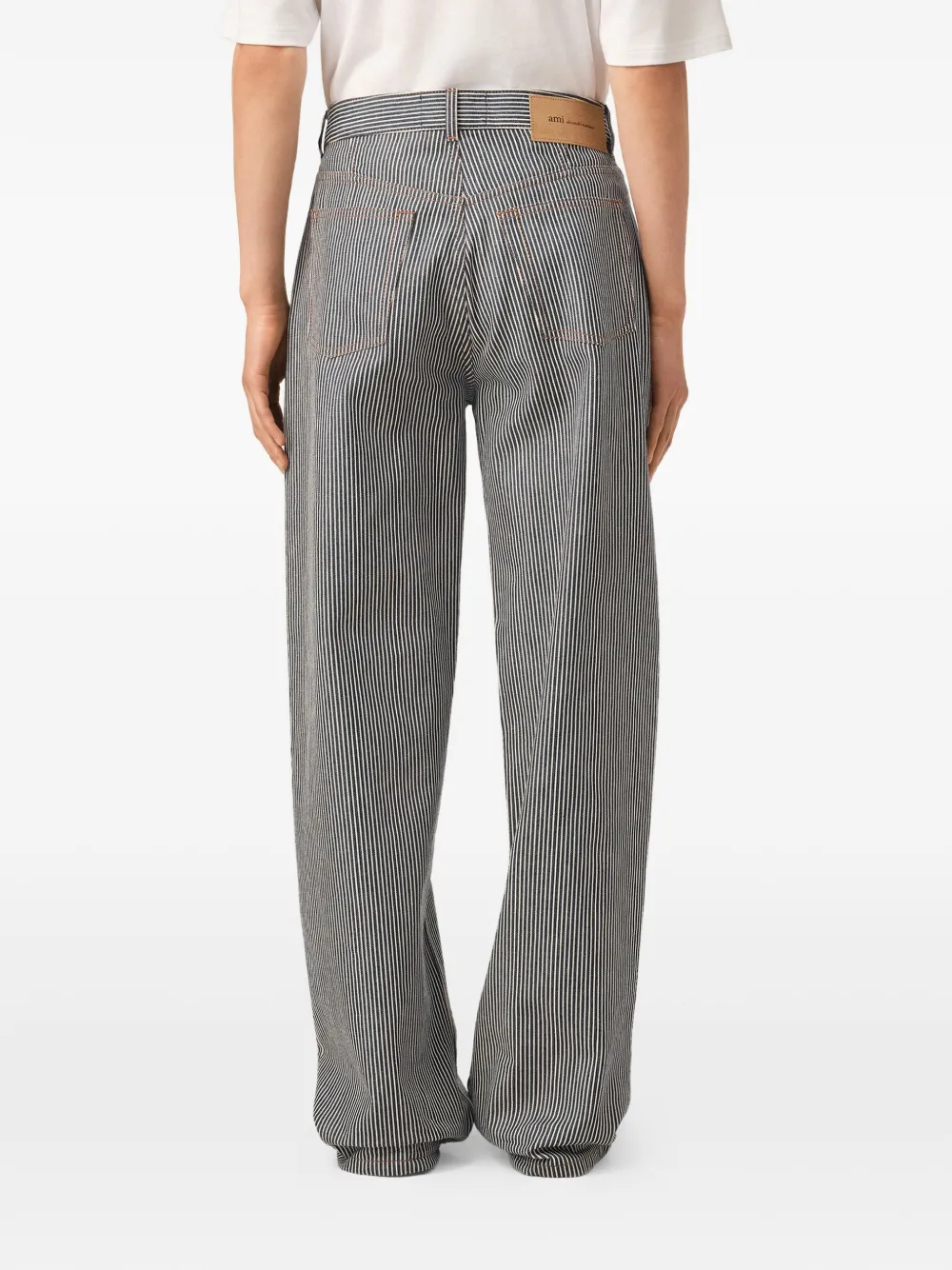 AMI Paris Katoenen baggy jeans Blauw