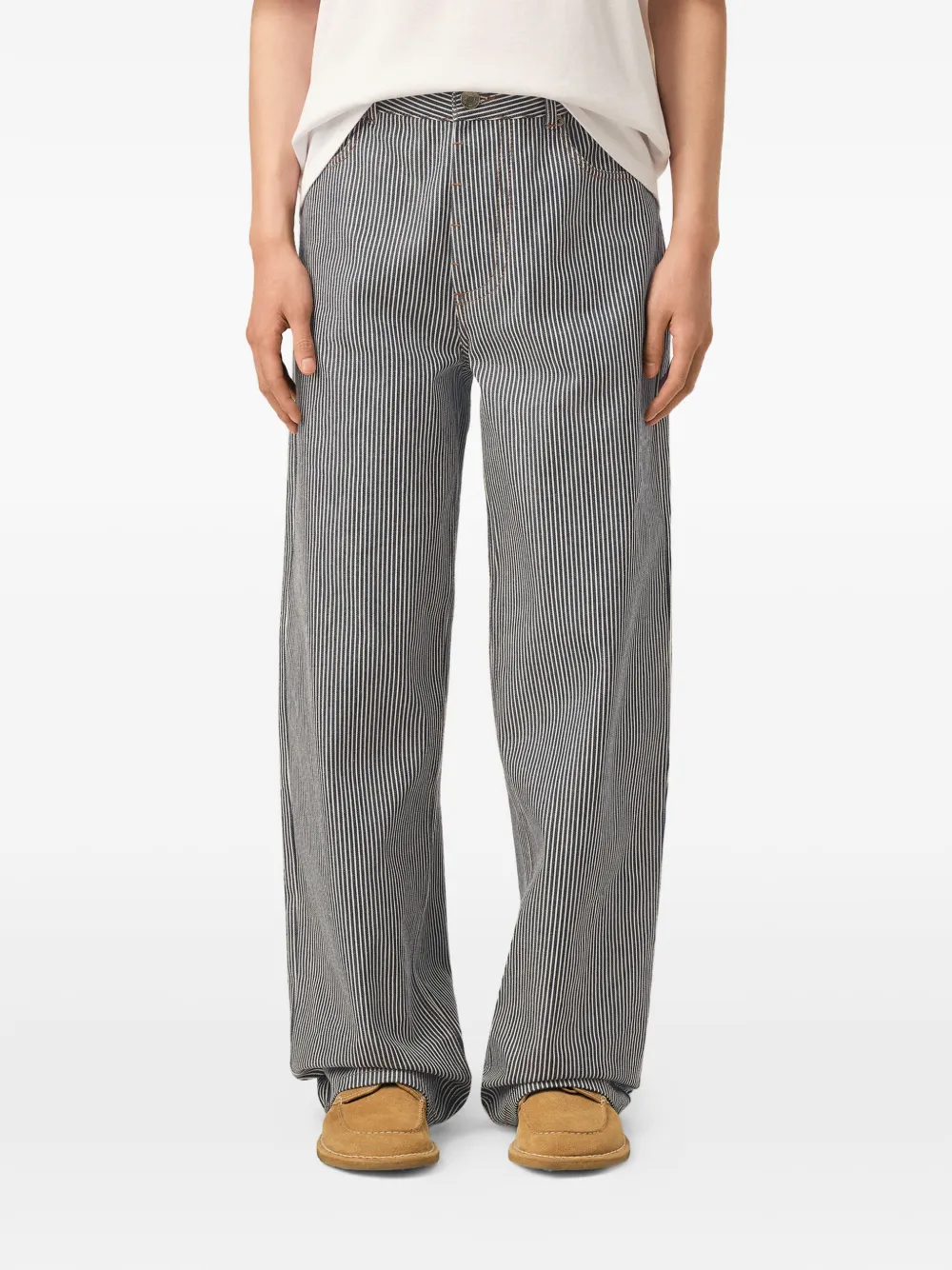 AMI Paris Katoenen baggy jeans Blauw
