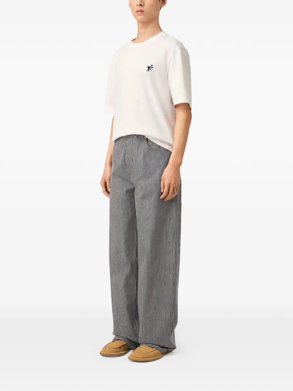 AMI Paris Katoenen baggy jeans Blauw