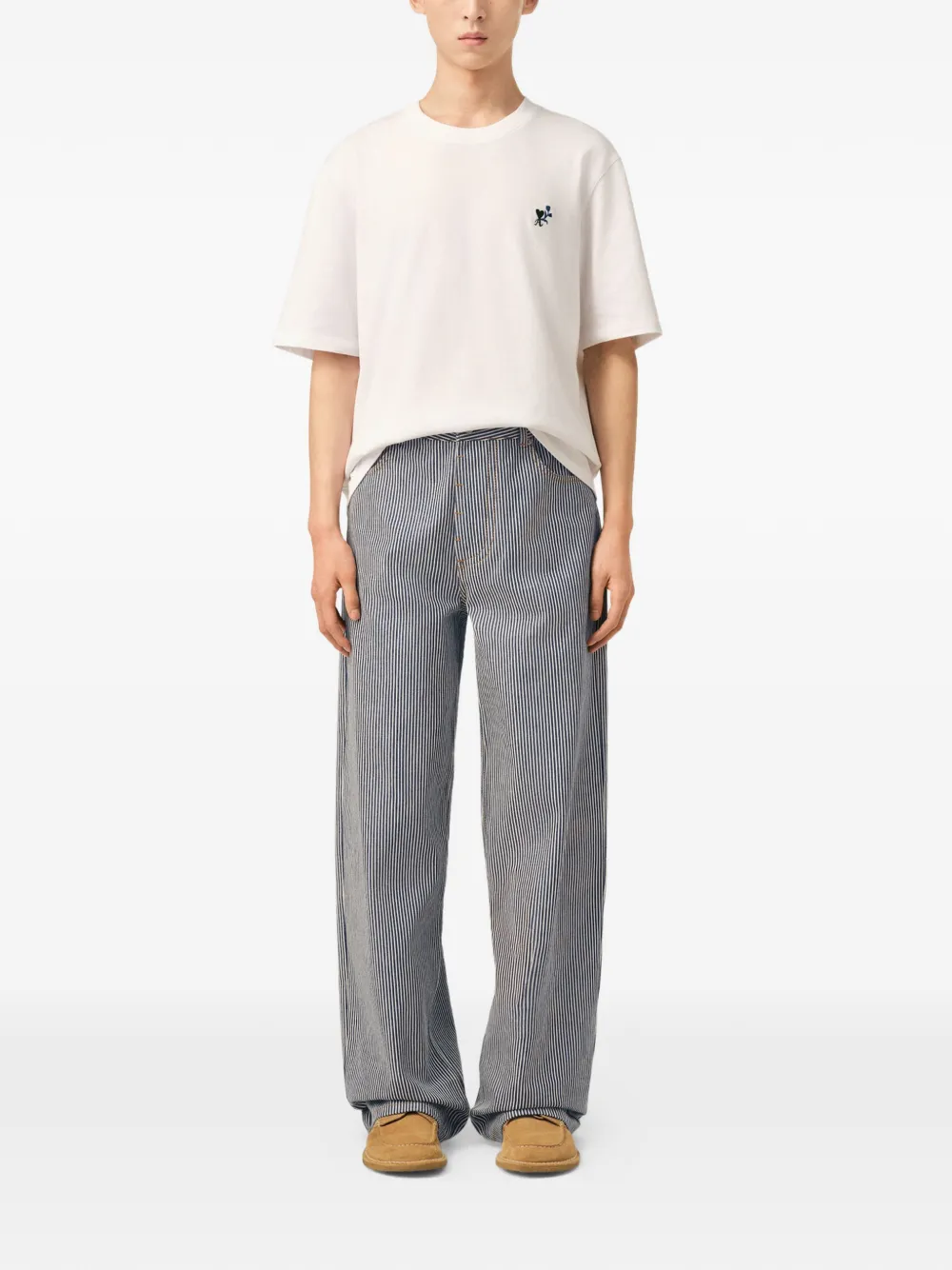 AMI Paris Katoenen baggy jeans Blauw