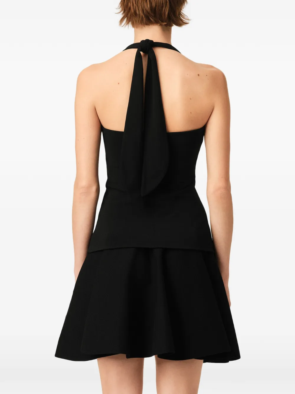 AMI Paris Jersey Backless Top in Black, view 5