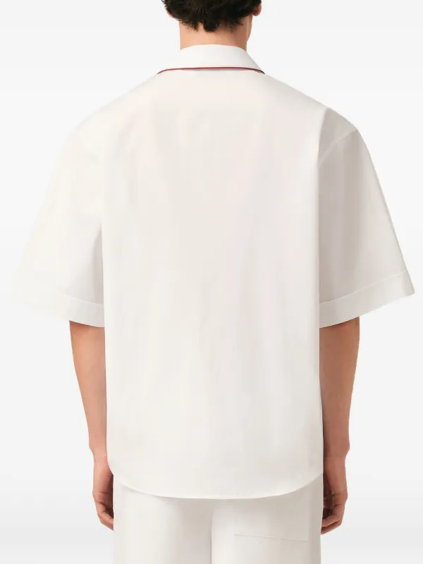AMI Paris Cotton Short Sleeves Arrow Shirt | White | FARFETCH KW