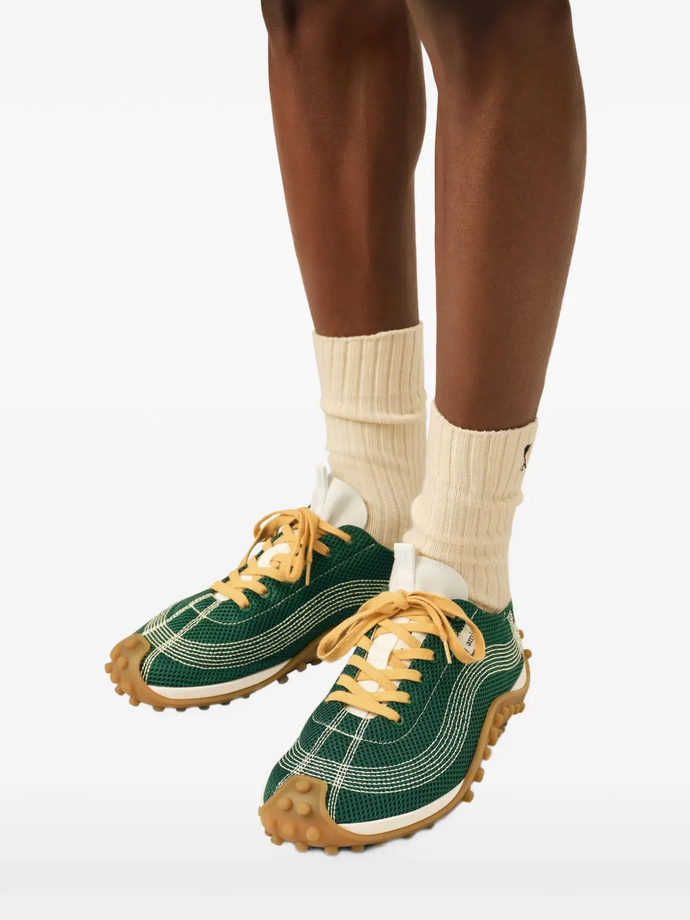 AMI Paris Mesh Mirage sneakers Groen