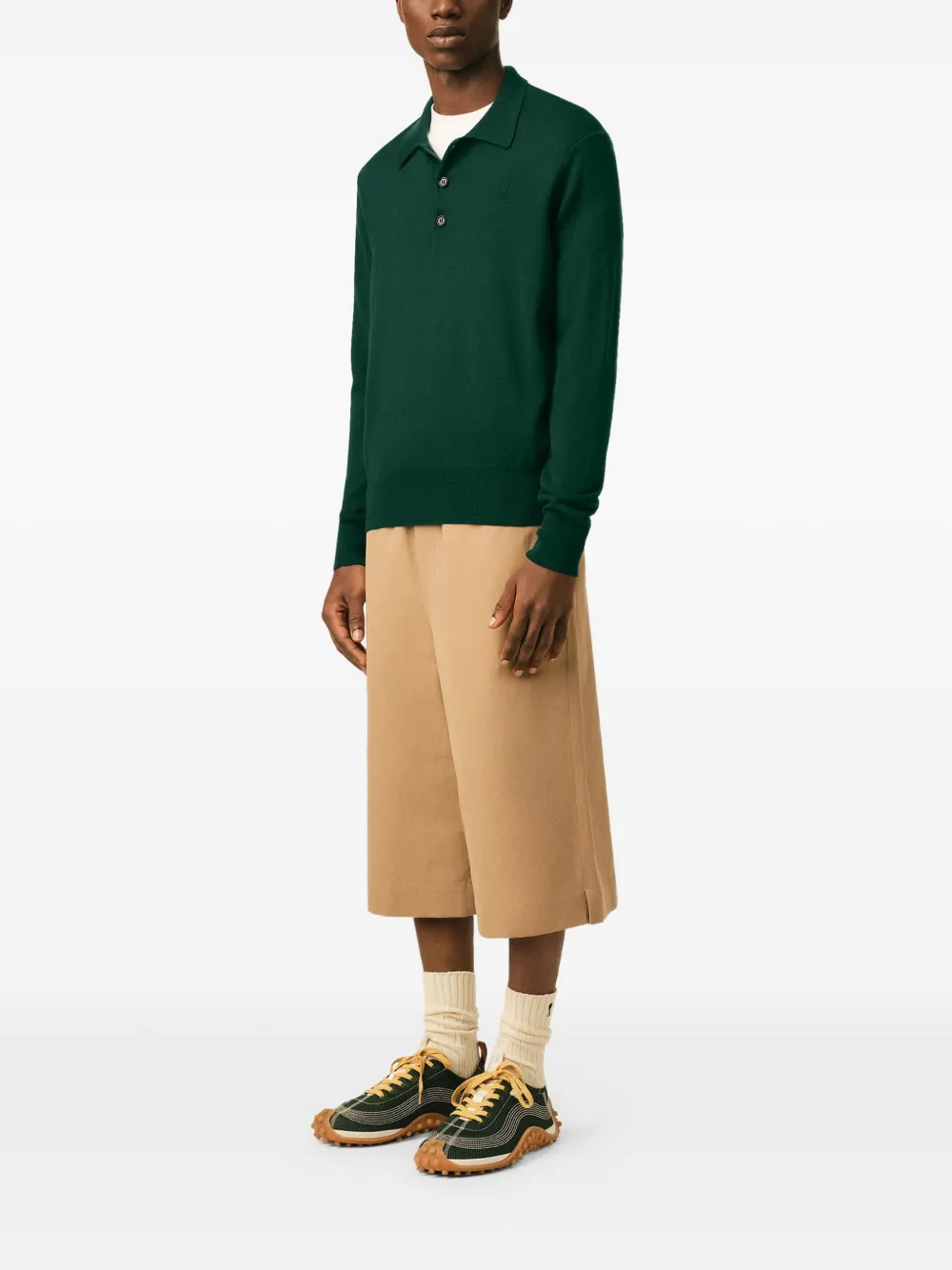 AMI Paris Wollen poloshirt Groen