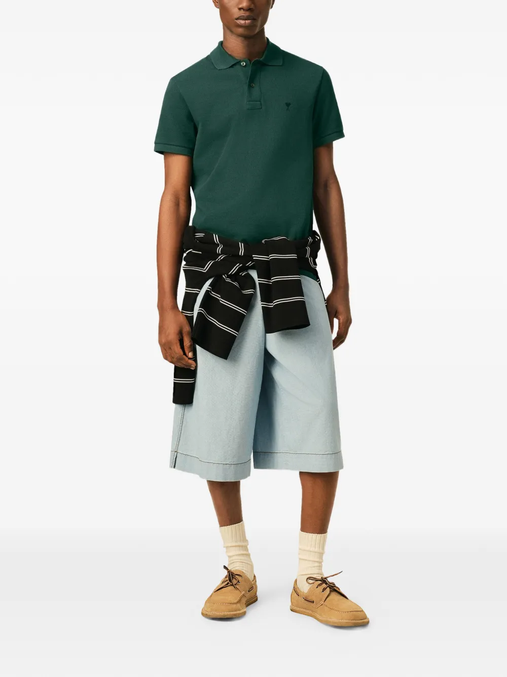 AMI Paris Katoenen poloshirt Groen