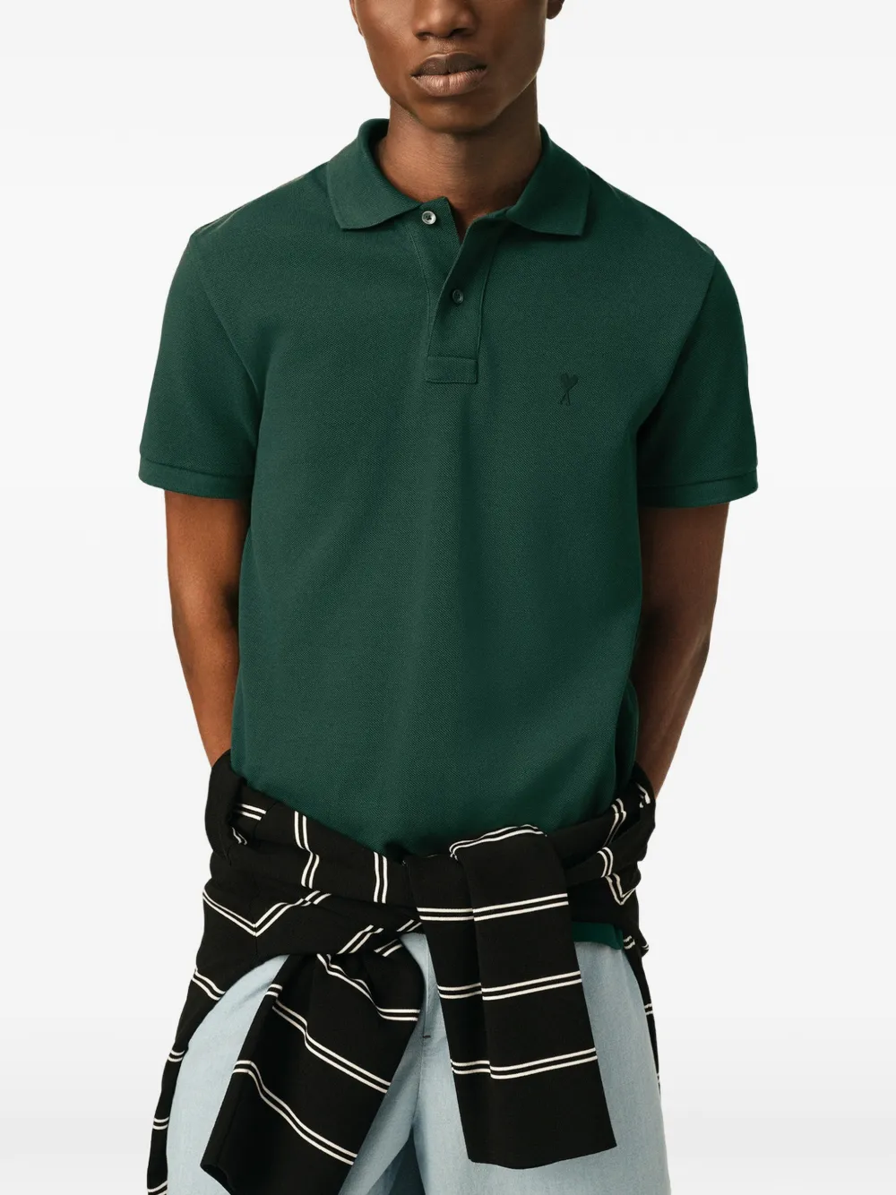 AMI Paris Katoenen poloshirt Groen