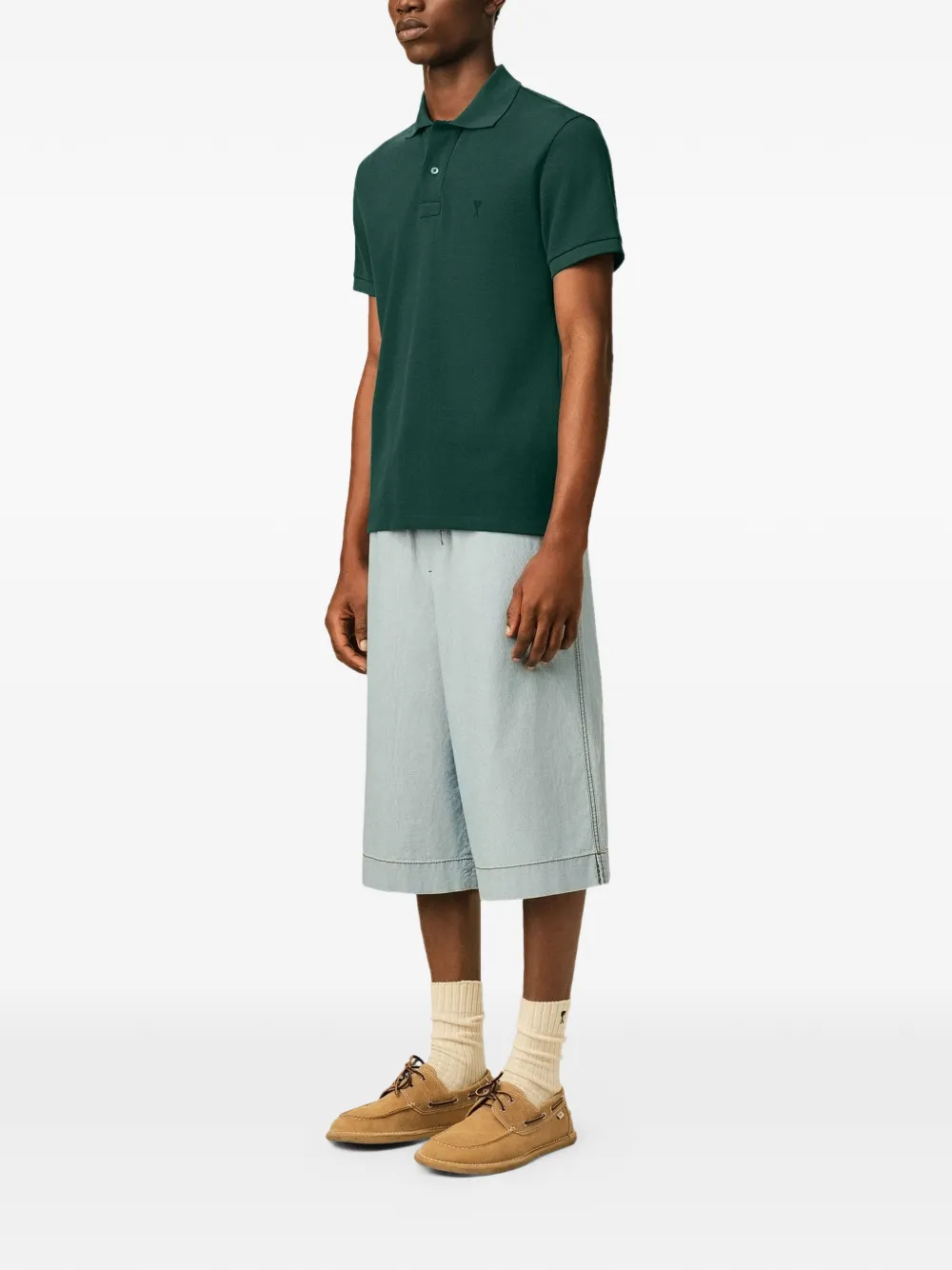 AMI Paris Katoenen poloshirt Groen