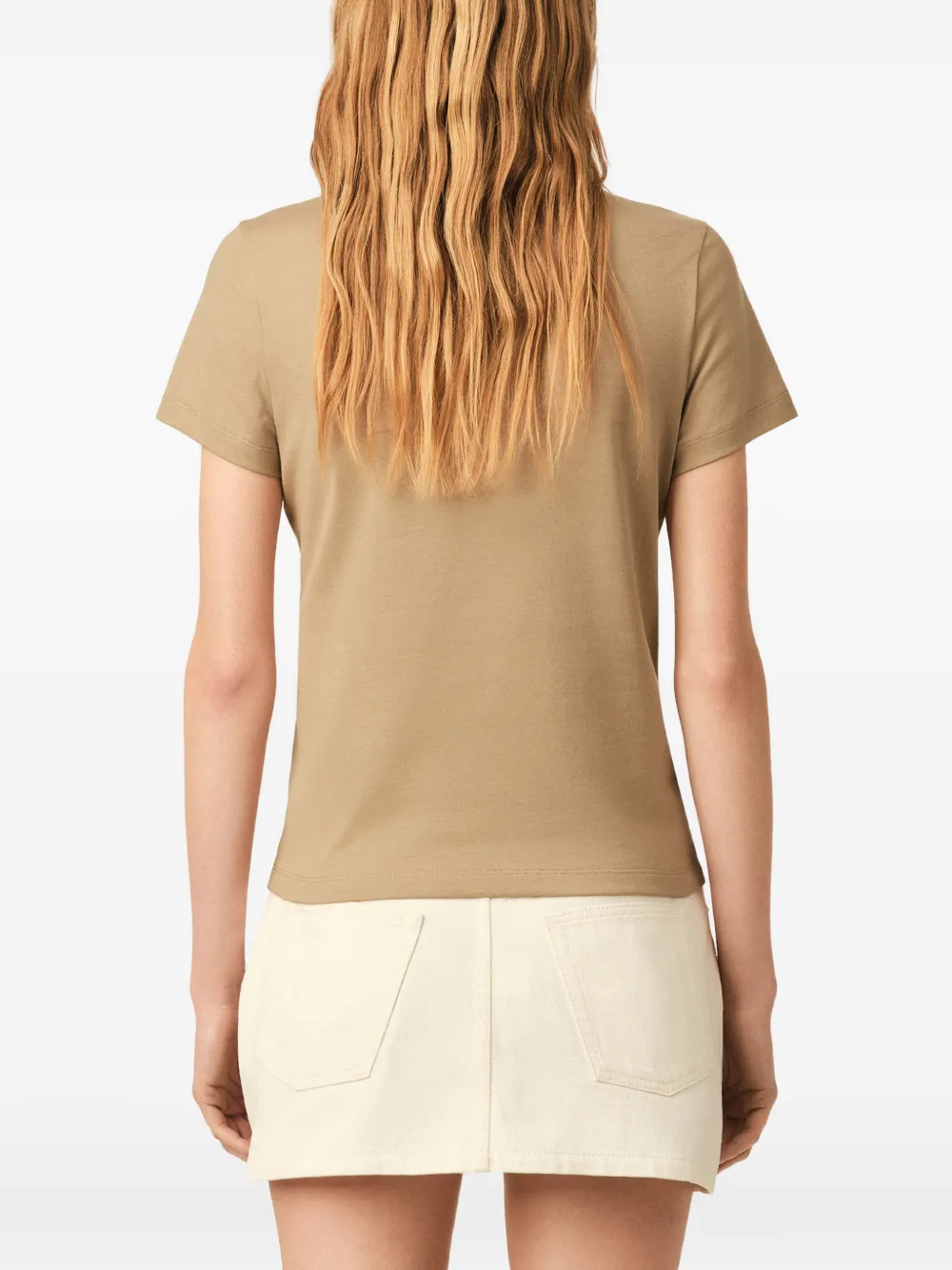 AMI Paris Ami de Coeur katoenen T-shirt Beige